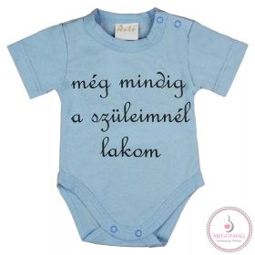 Feliratos rövid ujjú baba body, 56-os
