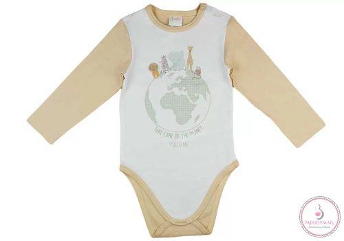 Hosszú ujjú baba body állatos mintával, 104-es