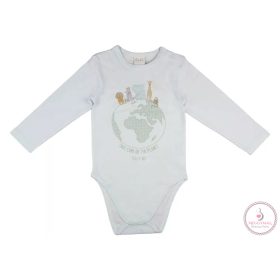 Hosszú ujjú baba body állatos mintával, 104-es