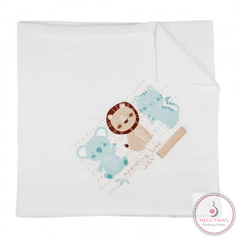 Baba textil tetra pelenka állatos mintával 70x70cm