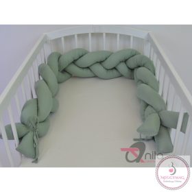   Rácsvédő, "Kalácska" fonott fejvédő 210 cm - vintage zöld