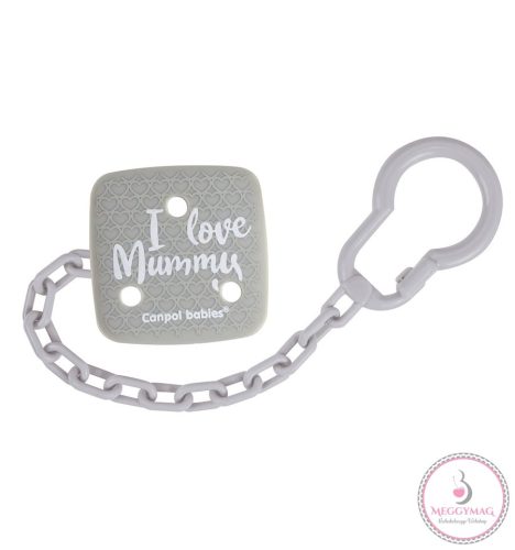 Canpol babies cumilánc I Love Mummy-szürke