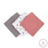 PETITE&MARS Bambusz muszlin 3db-os pelenka szett Moussy Rose Rainbows, 68 x 68 cm