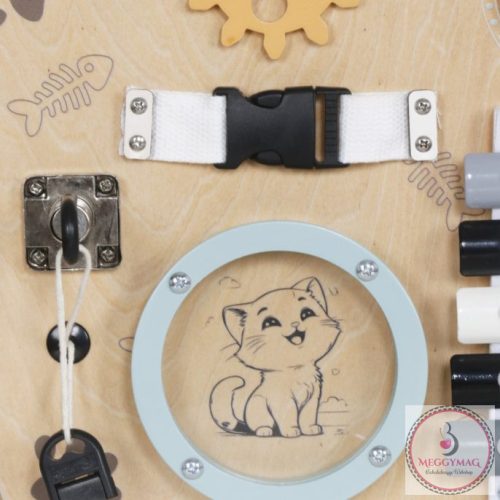Moni Toys Montessori matatófal MACSKA, KÉSZLETEN A BOLTBAN!