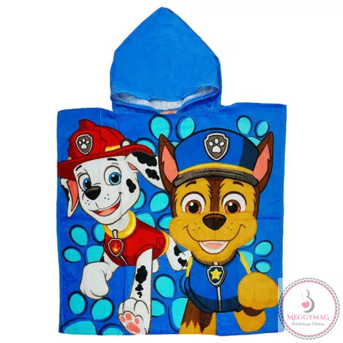 Fürdőponcsó Mancs őrjárat mintával 50x115cm