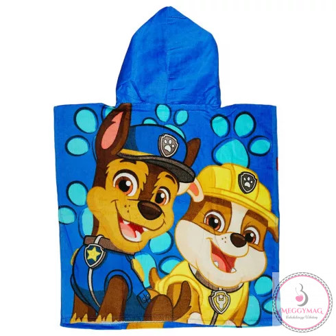 Fürdőponcsó Mancs őrjárat mintával 50x115cm