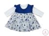 2 részes alkalmi baba ruha szett karácsonyi mintával 86-os