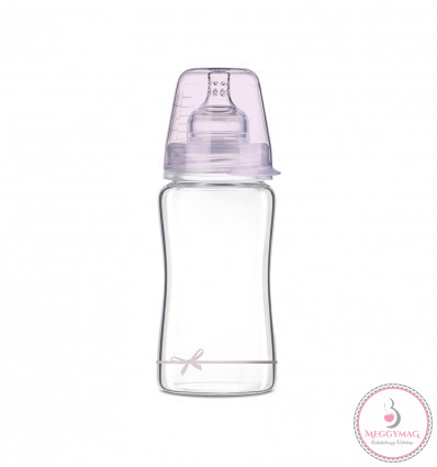 Lovi cumisüveg Diamond Glass 250ml 3hó+ Baby Shower lány
