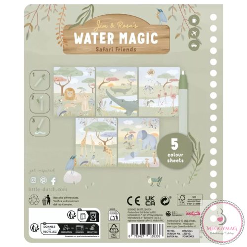 Little Dutch vízzel színező füzet - Safari Jim