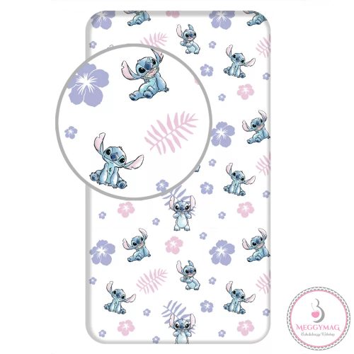 Disney Lilo és Stitch, A csillagkutya gumis lepedő 90x200 cm