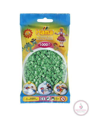 Hama vasalható gyöngy - 1000 db - átlátszó világos zöld UTOLSÓ DARAB! 