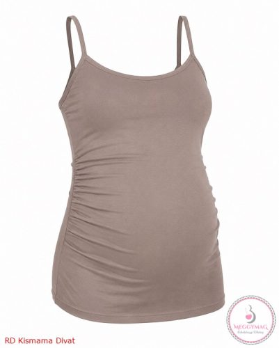 Spagettipántos kismama top – mogyoró M