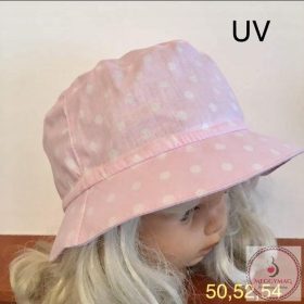 Minimanó nyári kalap (54) - rózsaszín pöttyös 