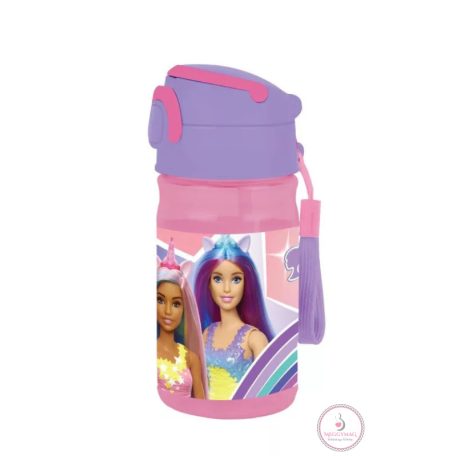 Barbie műanyag kulacs akasztóval 350 ml