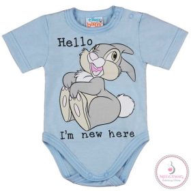 Rövid ujjú baba body Thumper nyuszi mintával, 56-os