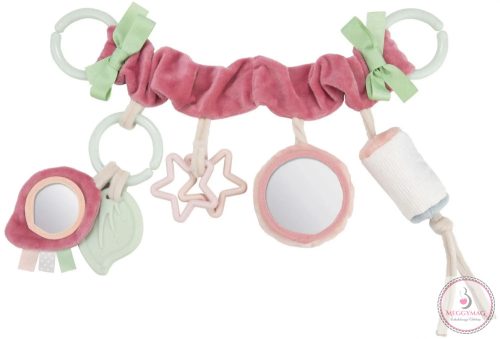 Canpol babies felakasztható babakocsi játék Pastel Friends rózsaszín