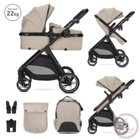   Lorelli Aspen babakocsi mózessé alakítható sport résszel 2:1 - Cappuccino