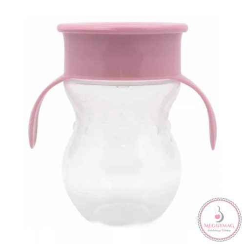 Lorelli 360 fokos itatópohár fogantyúval 270 ml Pink