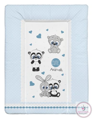 Pelenkázó lap puha kicsi 50*70 cm Cuki állatok kék 