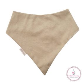   Vaganza babasál, nyálkendő pamut háromszög - Tejeskávé 