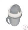 Canpol babies Szívószálas pohár 210 ml 9hó+ Flip Top matt szürke