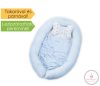 Berrybaby Babafészek szett - Babakék minky - fehér csillagos, KÉSZLETEN A BOLTBAN!