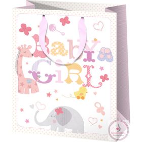 Díszzacskó exkluzív közepes 23 x 18 x 10 cm Baby girl
