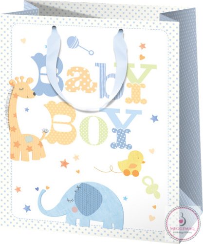 Díszzacskó exkluzív nagy,  26*14*33 Baby boy