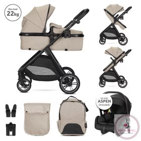 Lorelli Aspen 3az1-ben multifunkciós babakocsi - Cappucino (2 doboz)
