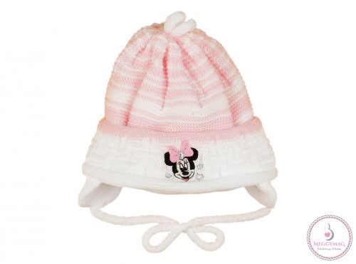 Disney Minnie kötött| bélelt baba sapka (méret: 38-40| 2-6 hónapos)