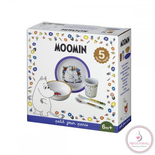 Moomin étkészlet diszdobozban 5 részes, kék 