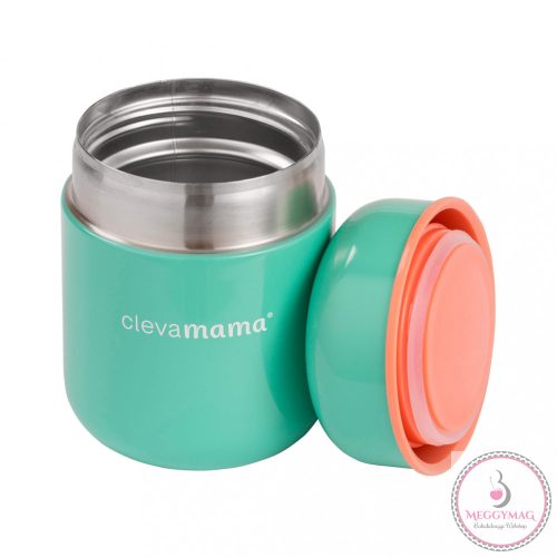 Clevamama étel termosz 240 ml – rozsdamentes acél és csepegésmentes, UTOLSÓ DARAB!