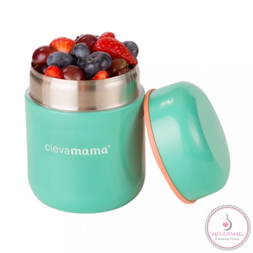 Clevamama étel termosz 240 ml – rozsdamentes acél és csepegésmentes, UTOLSÓ DARAB!