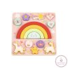 MONI 2IN1 balance puzzle egyensúlyozó unikornis SZIVÁRVÁNY