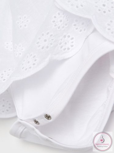 Alkalmi kislány szoknyás body, keresztelő ruha babáknak, 80-as