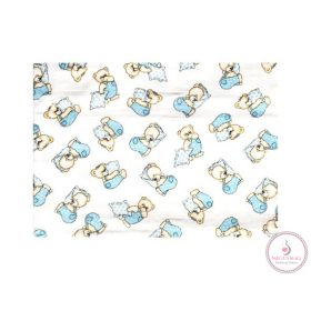   BabyBruin mintás Tetra kifogó 90×140 cm, kék párnás maci