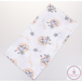 BabyBruin nyomott mintás textil pelenka, 2db, Barika kék