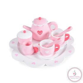 Moni Toys FAJÁTÉK fa teás készlet 12 dbos