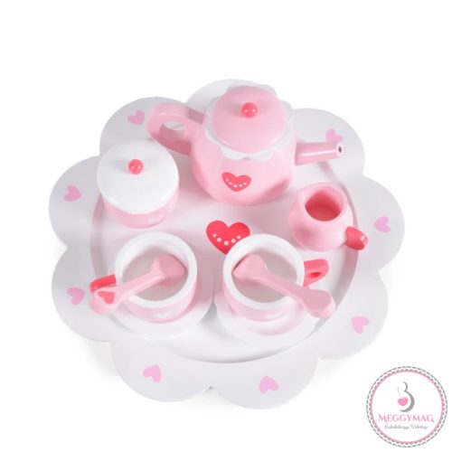 Moni Toys FAJÁTÉK fa teás készlet 12 dbos