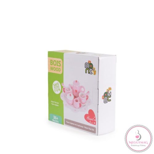 Moni Toys FAJÁTÉK fa teás készlet 12 dbos