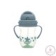 Baby Care szívószálas itató fogantyúval 275ml - Blue/Green