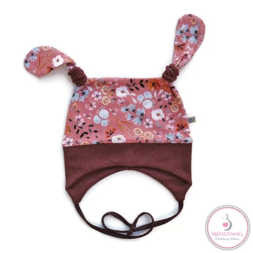 Symbyo baba füles sapka, Virágos 36-40 cm (kb. 0-4 hónapos)