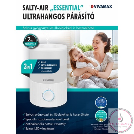 Vivamax Salty-Air "Essential" ultrahangos párásító KÉSZLETEN A BOLTBAN!
