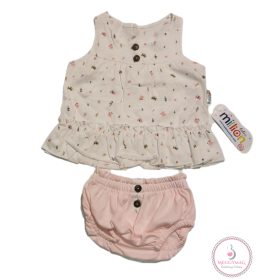 2 részes kislány ruha tunikával 68-as rózsaszín 