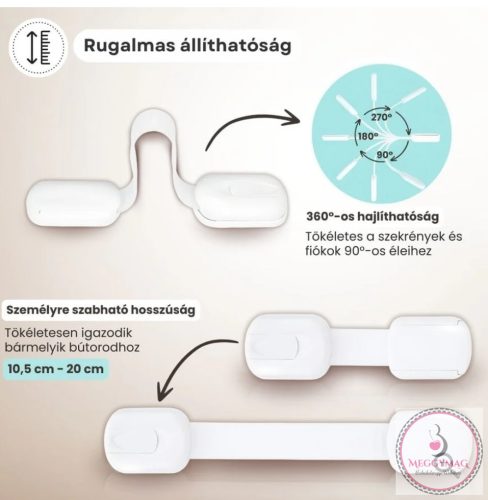 LL bababiztos univerzális zár bútorhoz 8 db