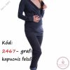 Berrybaby kismama és szoptatós felső kapucnis L-XL - grafit