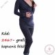 Berrybaby kismama és szoptatós felső kapucnis L-XL - grafit