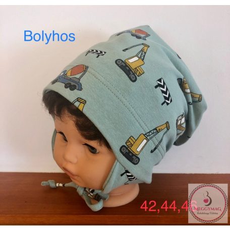 Minimanó pamut sapka belül bolyhos - 42 cm munkagépes 