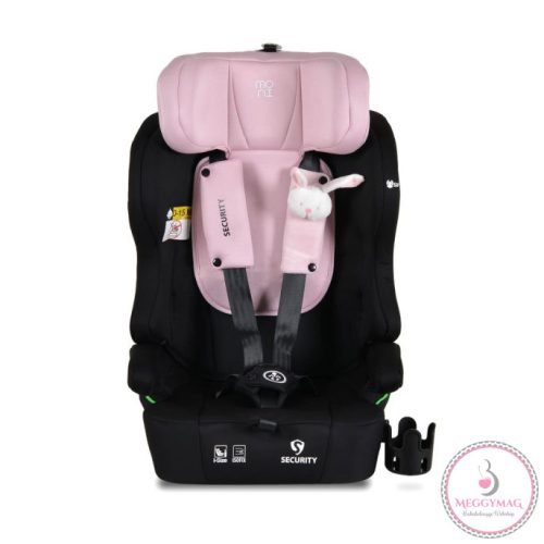 Moni SECURITY isofixes autósülés ajándék 2plüss+párna 76-150cm PINK 