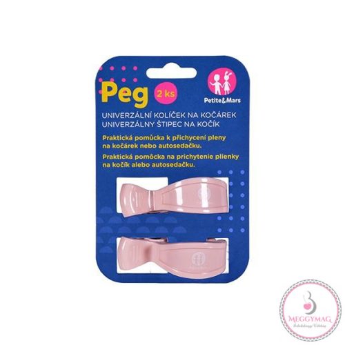 P&M Csipesz babakocsira, 2 db, pink